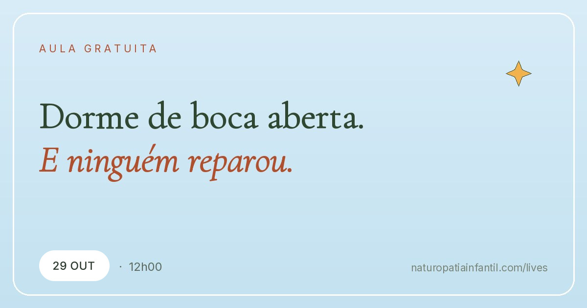Dorme de boca aberta. E ninguém reparou.